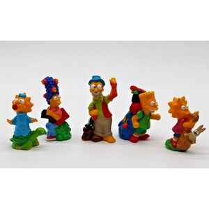 1990 Camping Simpsons Pencil Toppers BART HOMER LISA MAGGIE MARGE  Set of 5